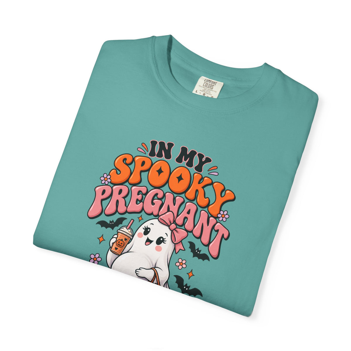 Pregnant Halloween T-Shirt — "In My Spooky Pregnant Era" Cute Ghost Maternity Tee