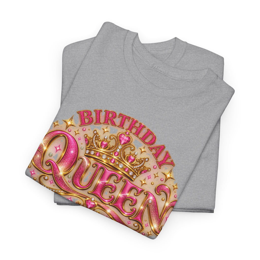 Birthday Queen Graphic T-Shirt | Pink & Gold Crown