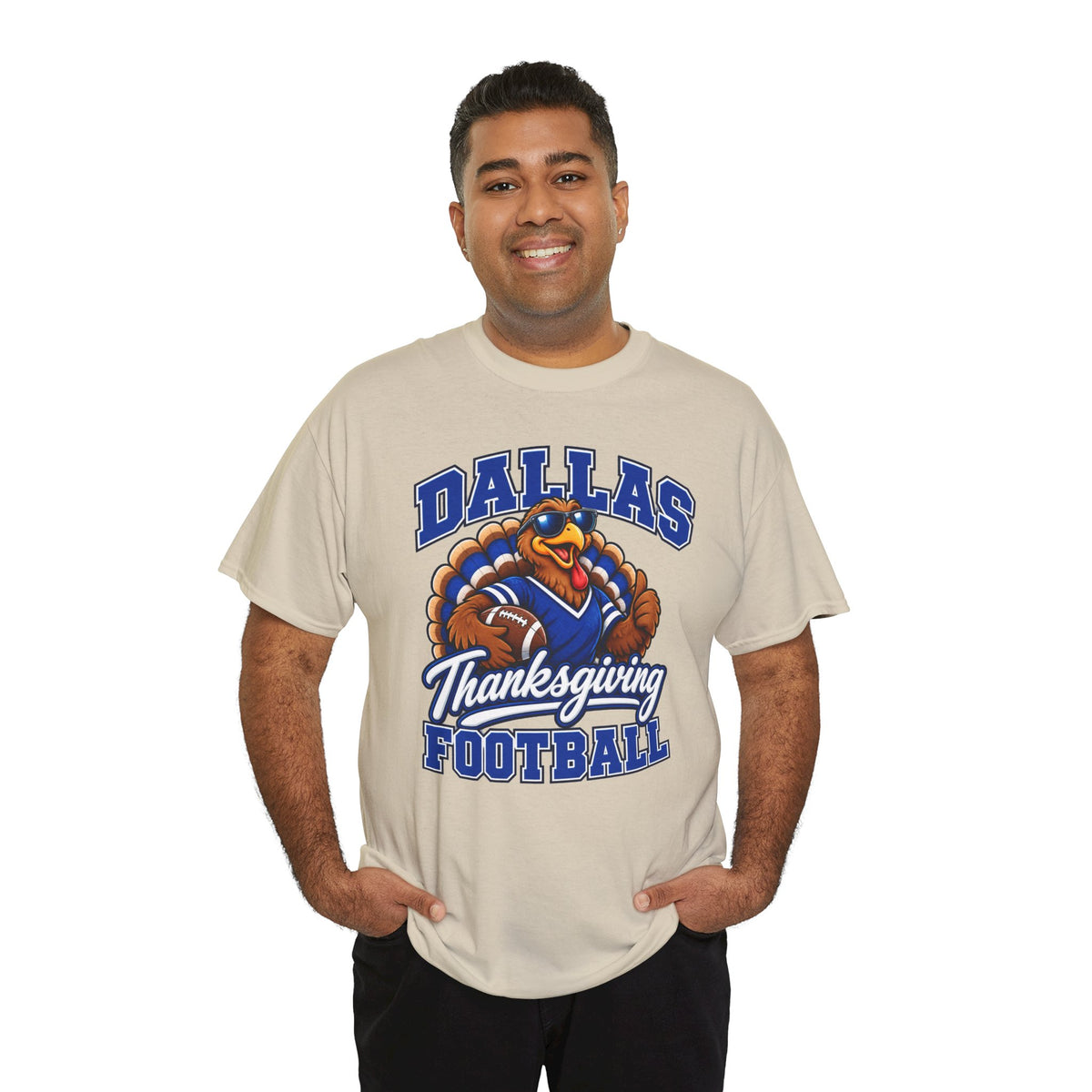 Dallas Thanksgiving Football T-Shirt — Turkey Mascot Game Day Tee