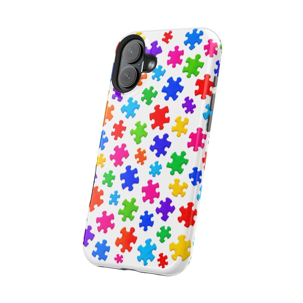 Autism Puzzle Pattern Magnetic Impact-Resistant Phone Case