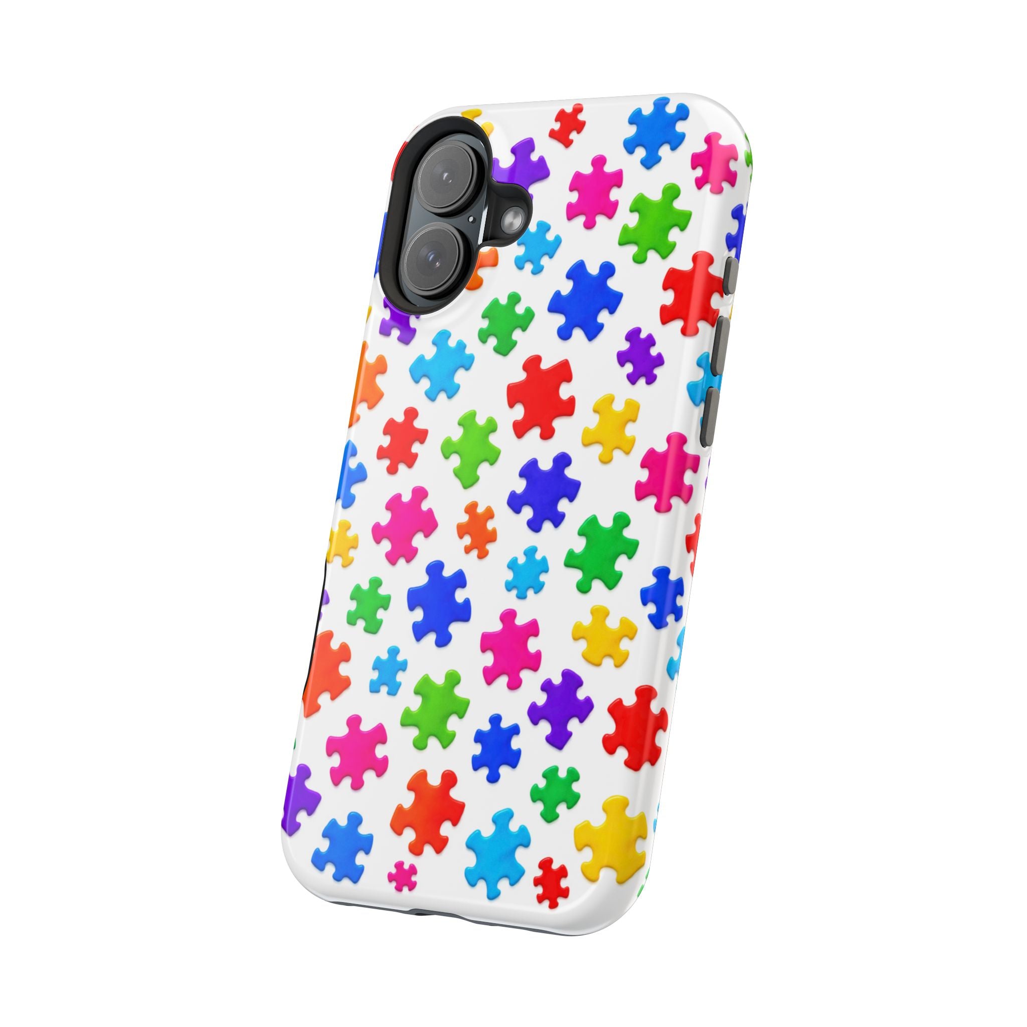 Autism Puzzle Pattern Magnetic Impact-Resistant Phone Case