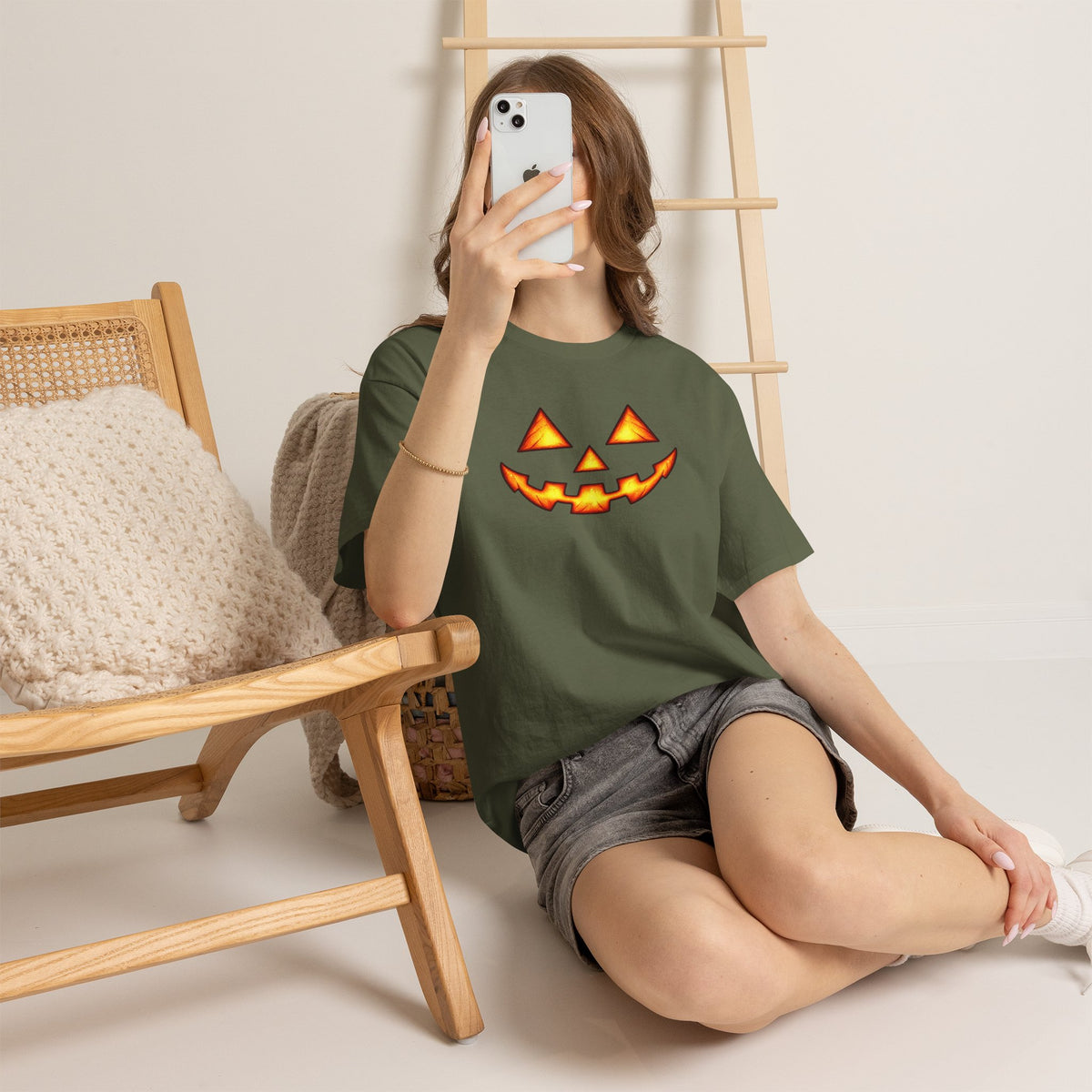 Halloween Jack-O'-Lantern Happy T-Shirt