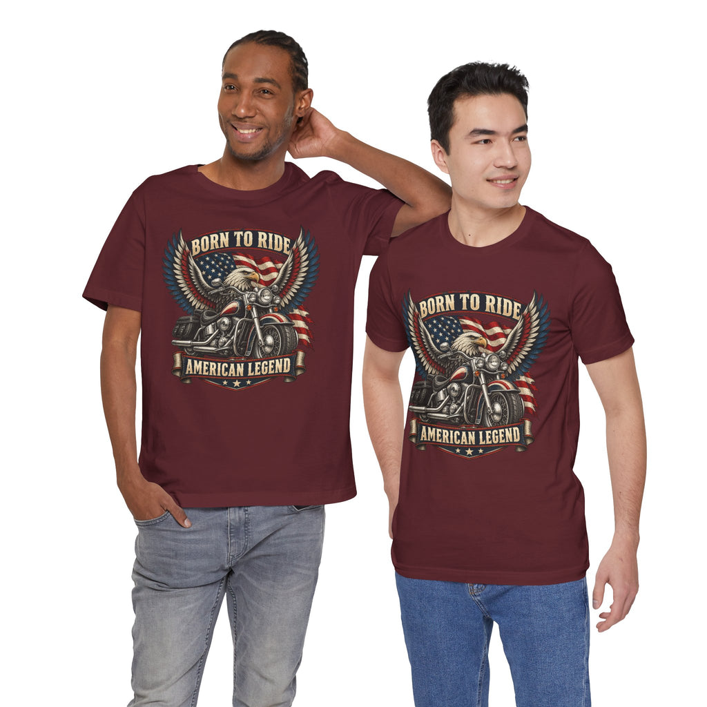 Born to Ride Eagle Motorcycle Tee — American Legend Patriotic T-Shirt
