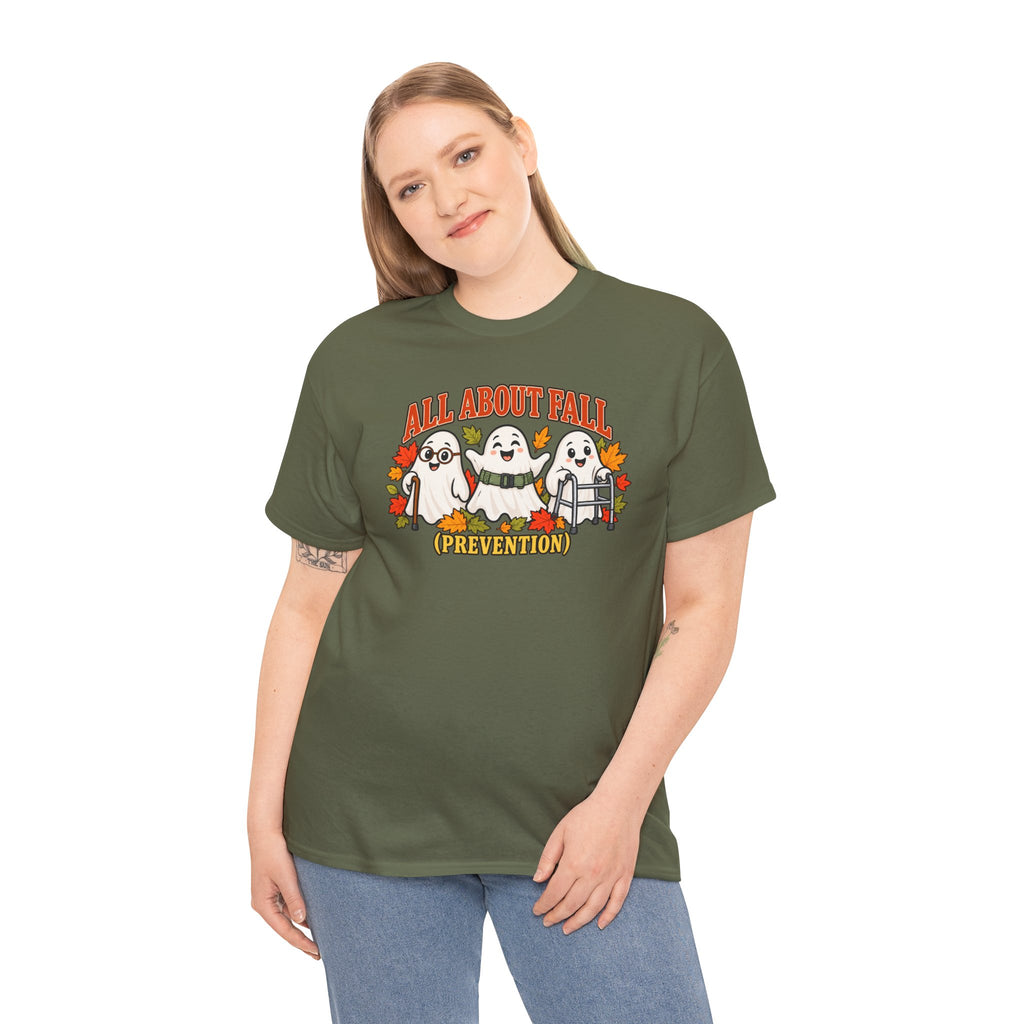 All About Fall (Prevention) Ghost Tee — Cute Halloween Autumn T-Shirt