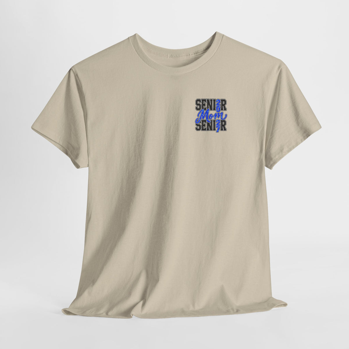 Senior Mom 2027 T-Shirt — Back Print Proud Senior Parent Tee