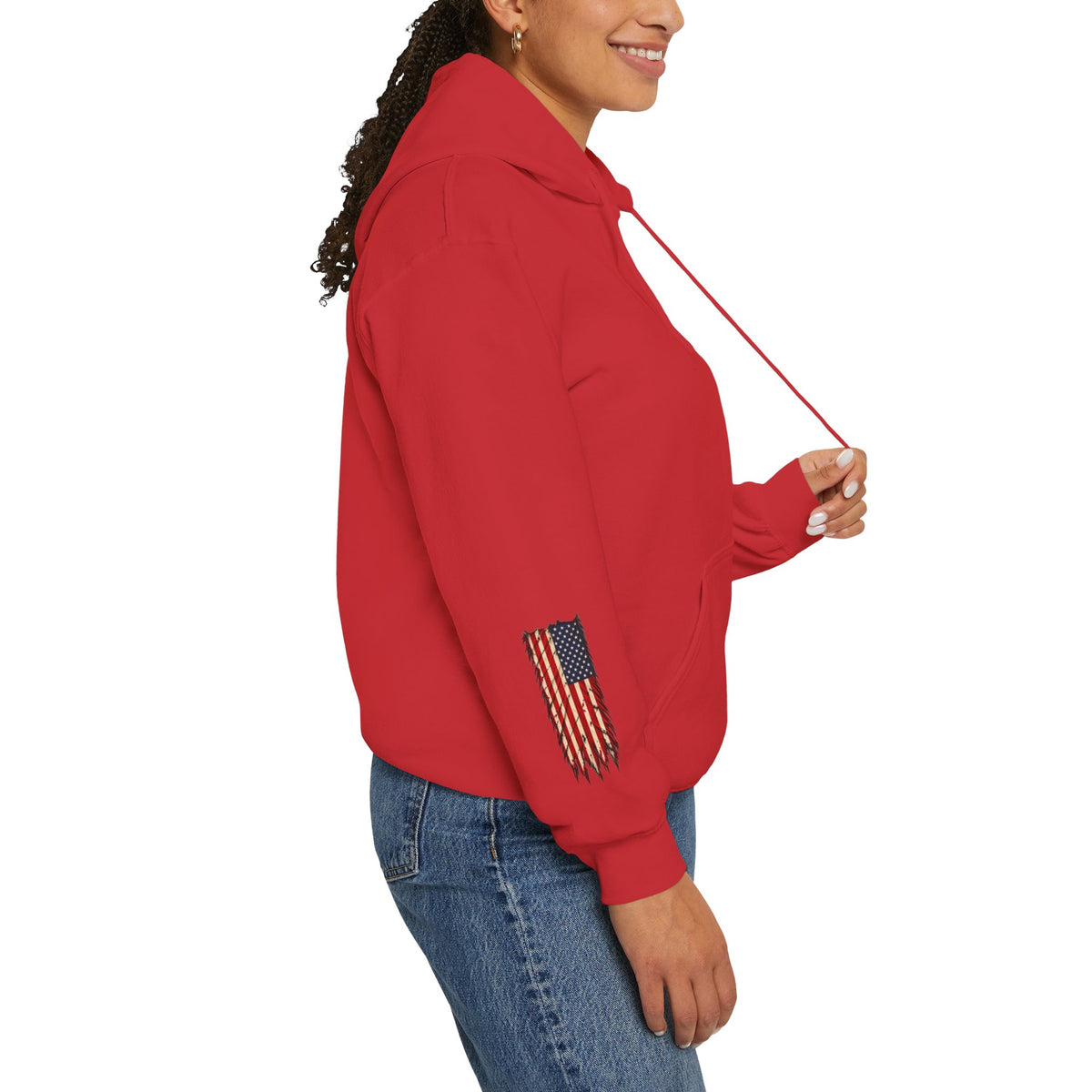 One Nation Under God Patriotic Cross Hoodie