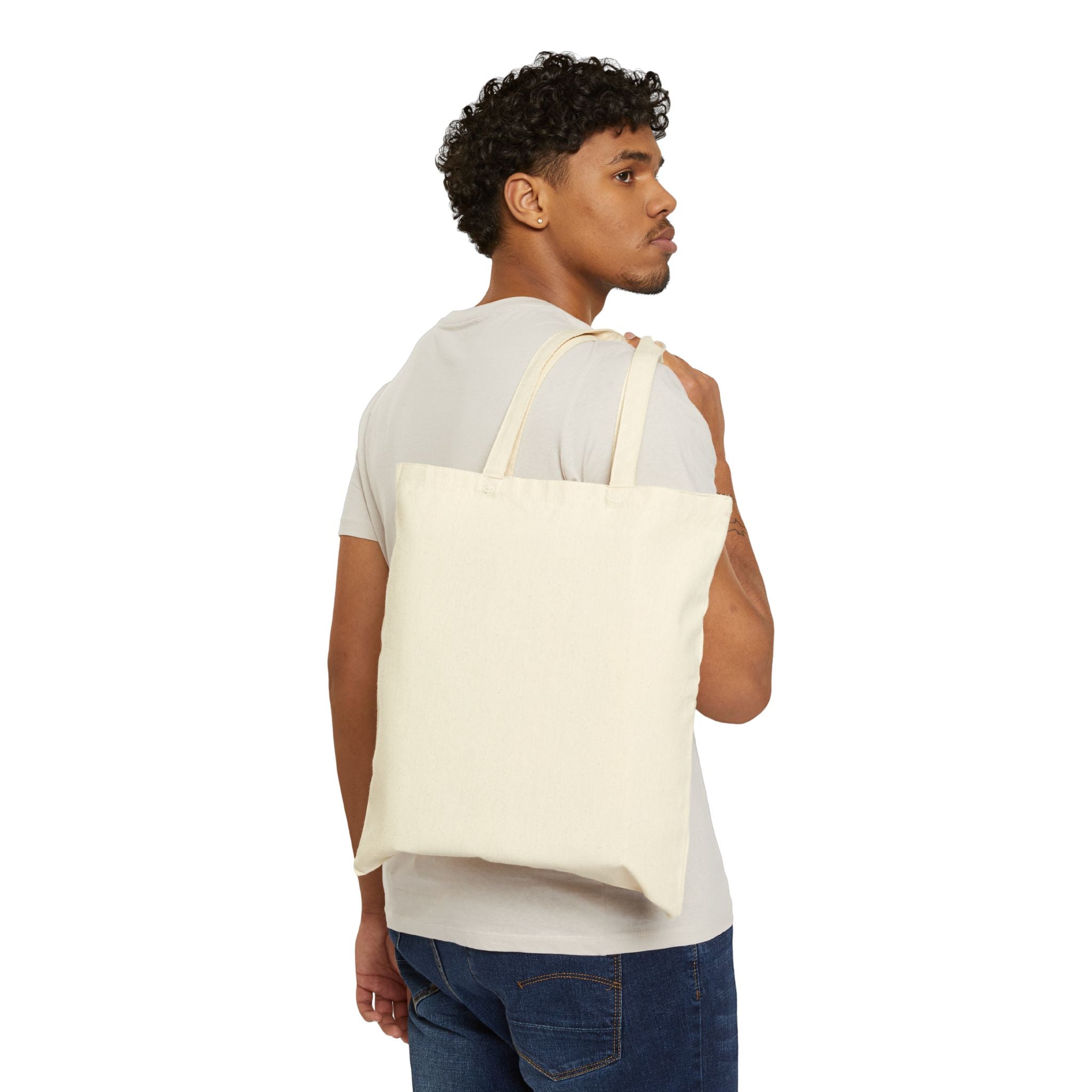 Eco Canvas Tote — Colorful Floral Buddha Design