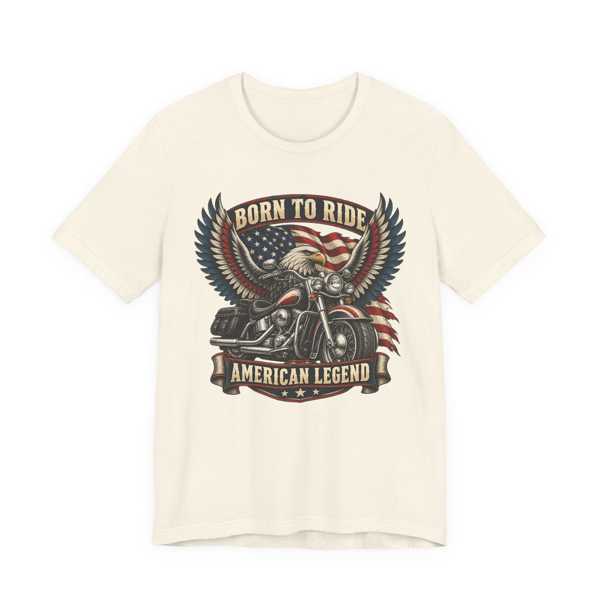 Born to Ride Eagle Motorcycle Tee — American Legend Patriotic T-Shirt