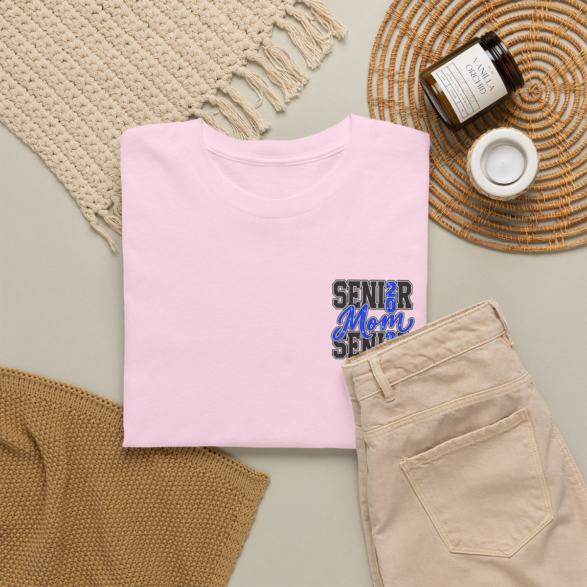 Senior Mom 2027 T-Shirt — Back Print Proud Senior Parent Tee