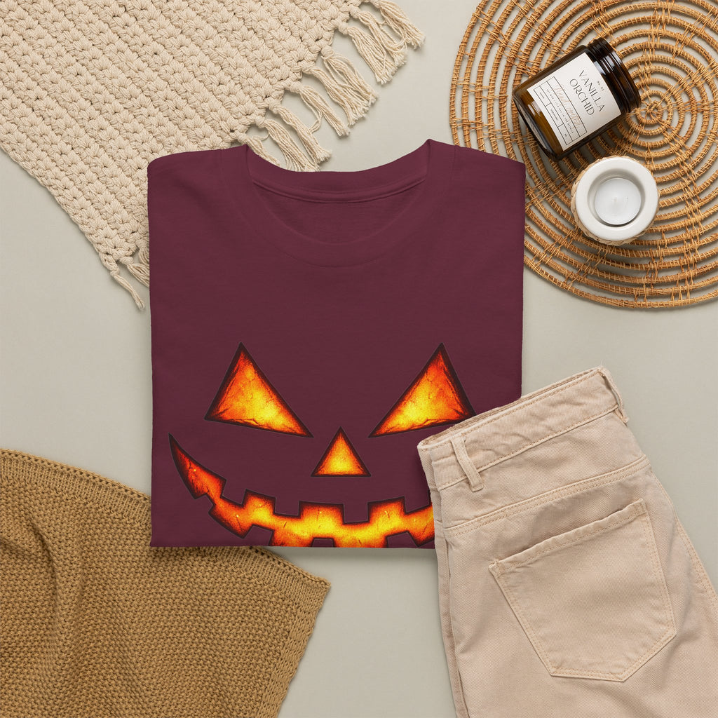 Jack-O'-Lantern Pumpkin Scary Face T-Shirt — Halloween Horror Costume Tee