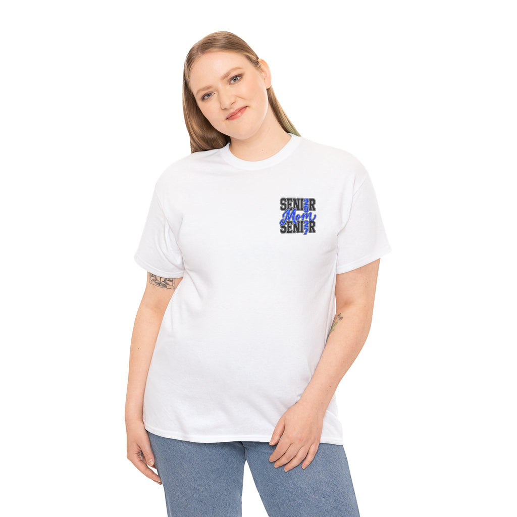 Senior Mom 2027 T-Shirt — Back Print Proud Senior Parent Tee