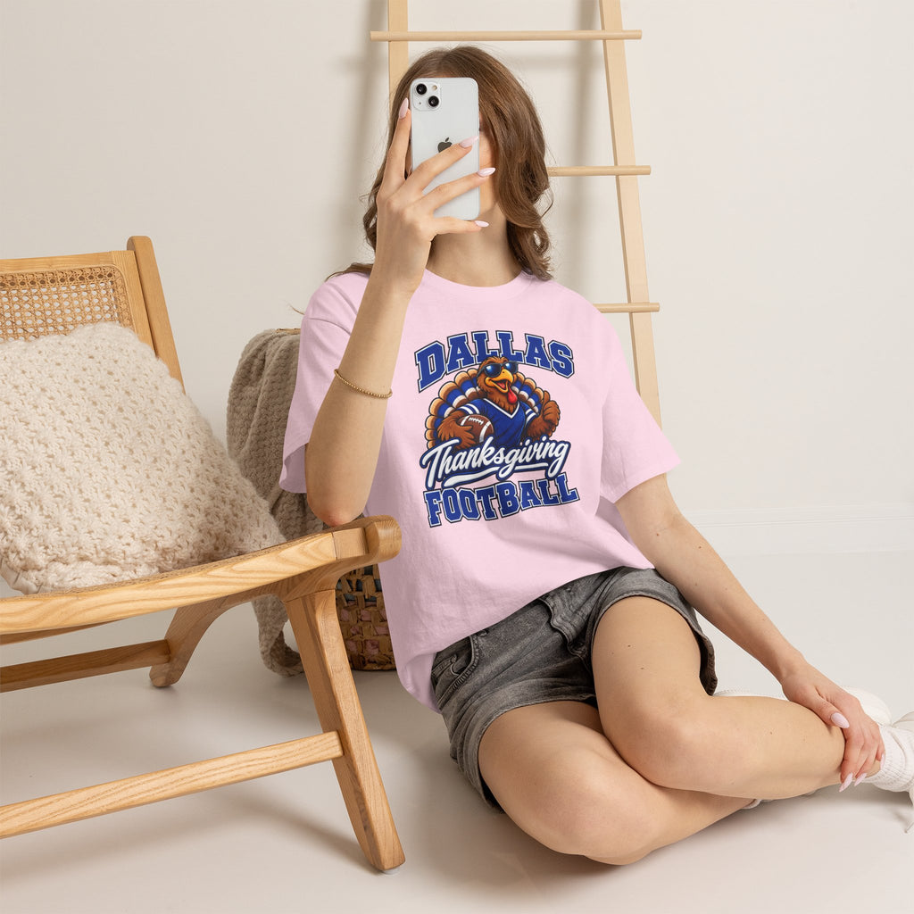 Dallas Thanksgiving Football T-Shirt — Turkey Mascot Game Day Tee