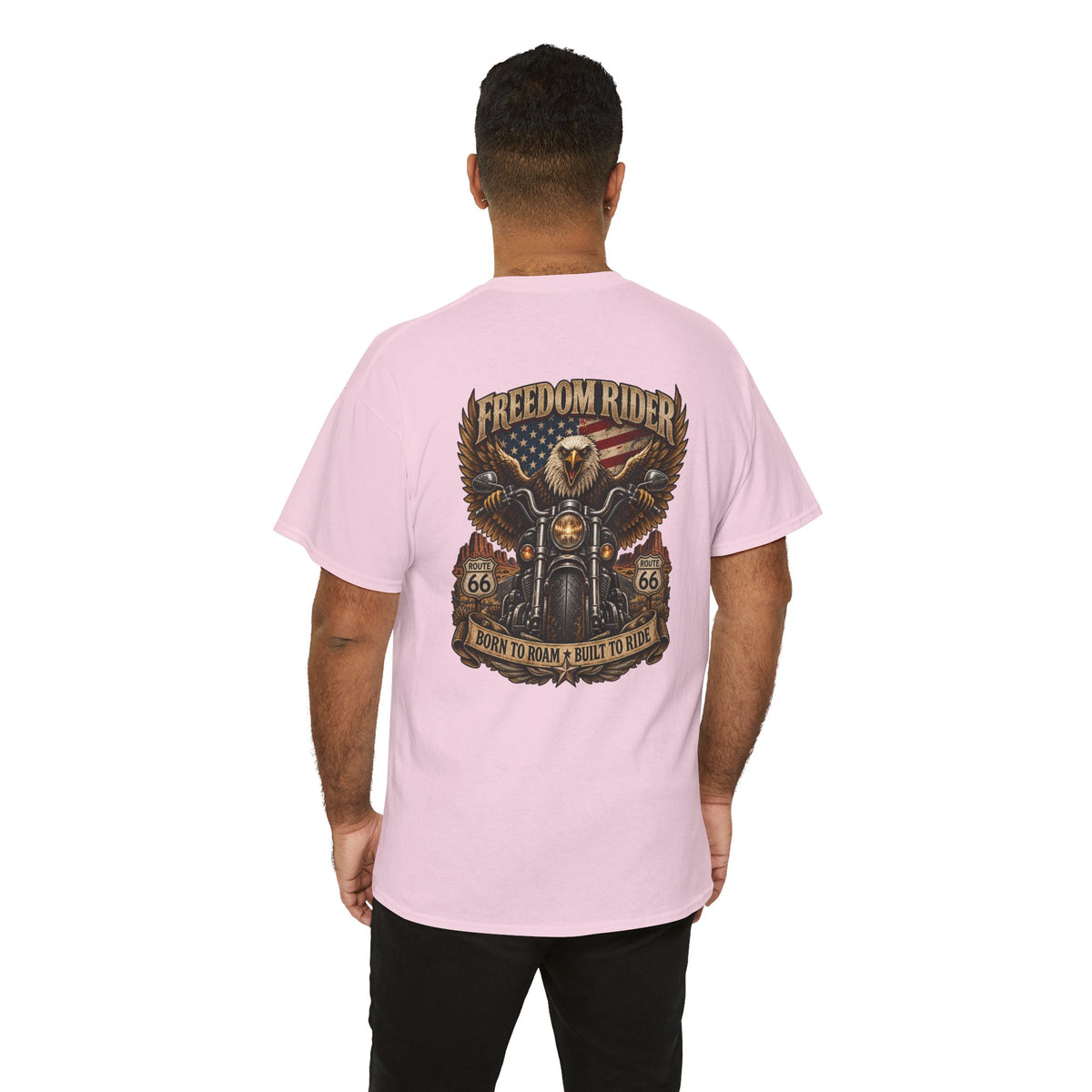 Freedom Rider Motorcycle T‑Shirt — Born to Roam Vintage Biker Tee