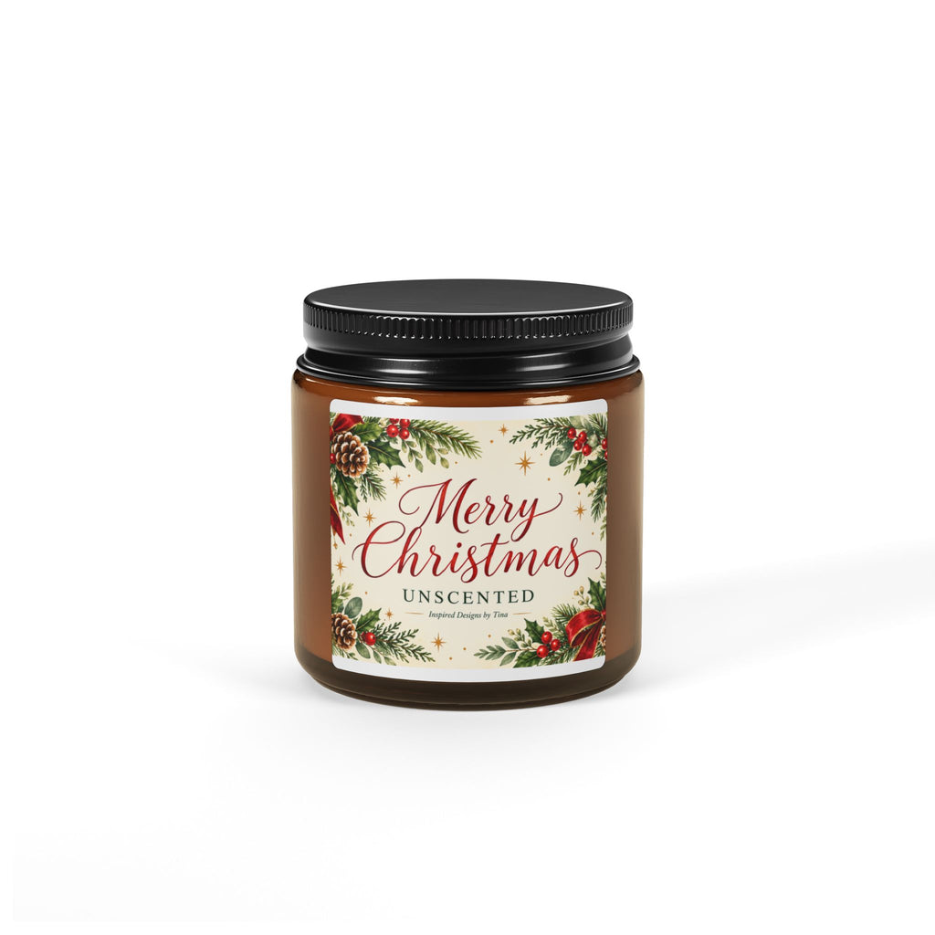 Merry Christmas Unscented Soy Candle