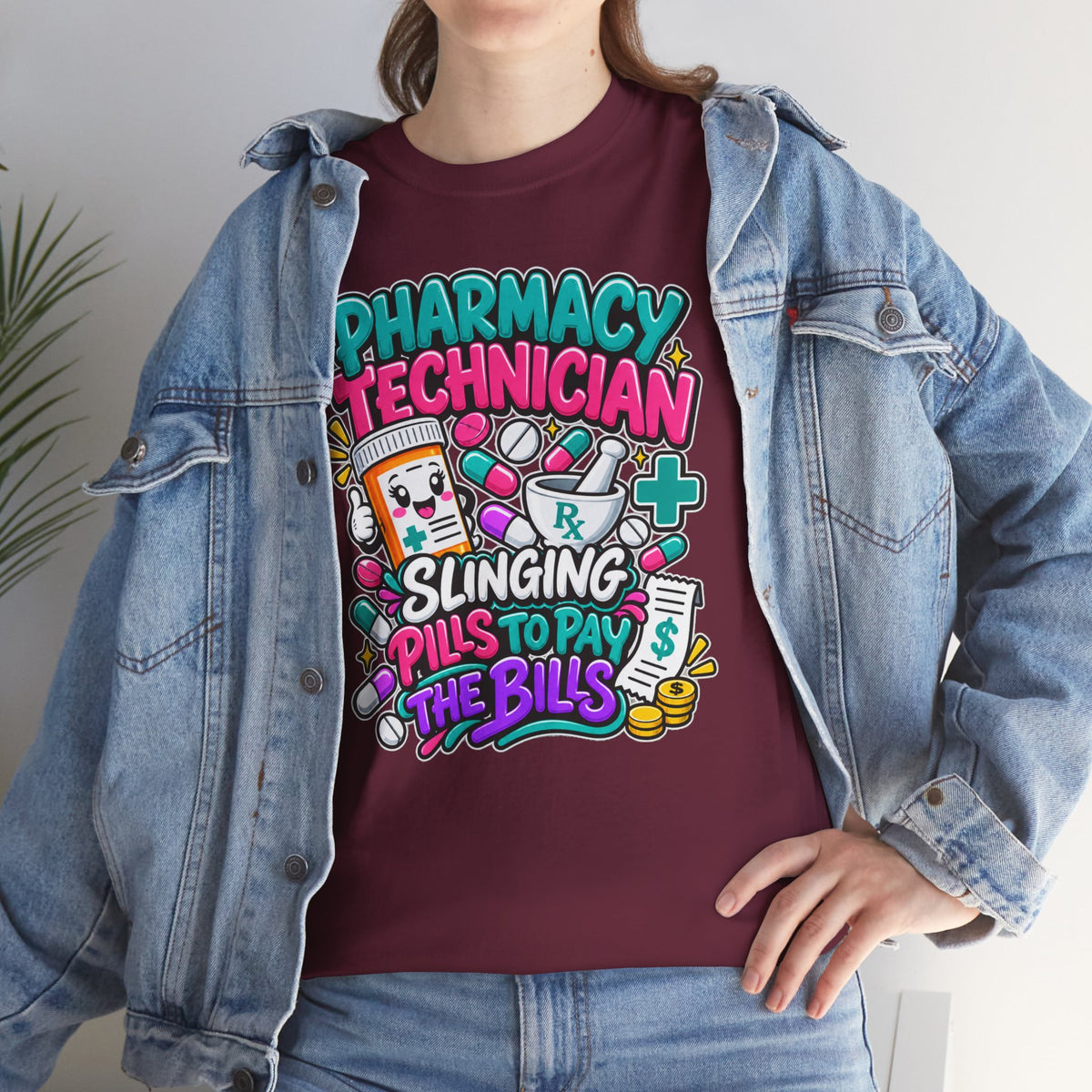 Pharmacy Technician T‑Shirt — "Slinging Pills to Pay the Bills" Graphic Tee