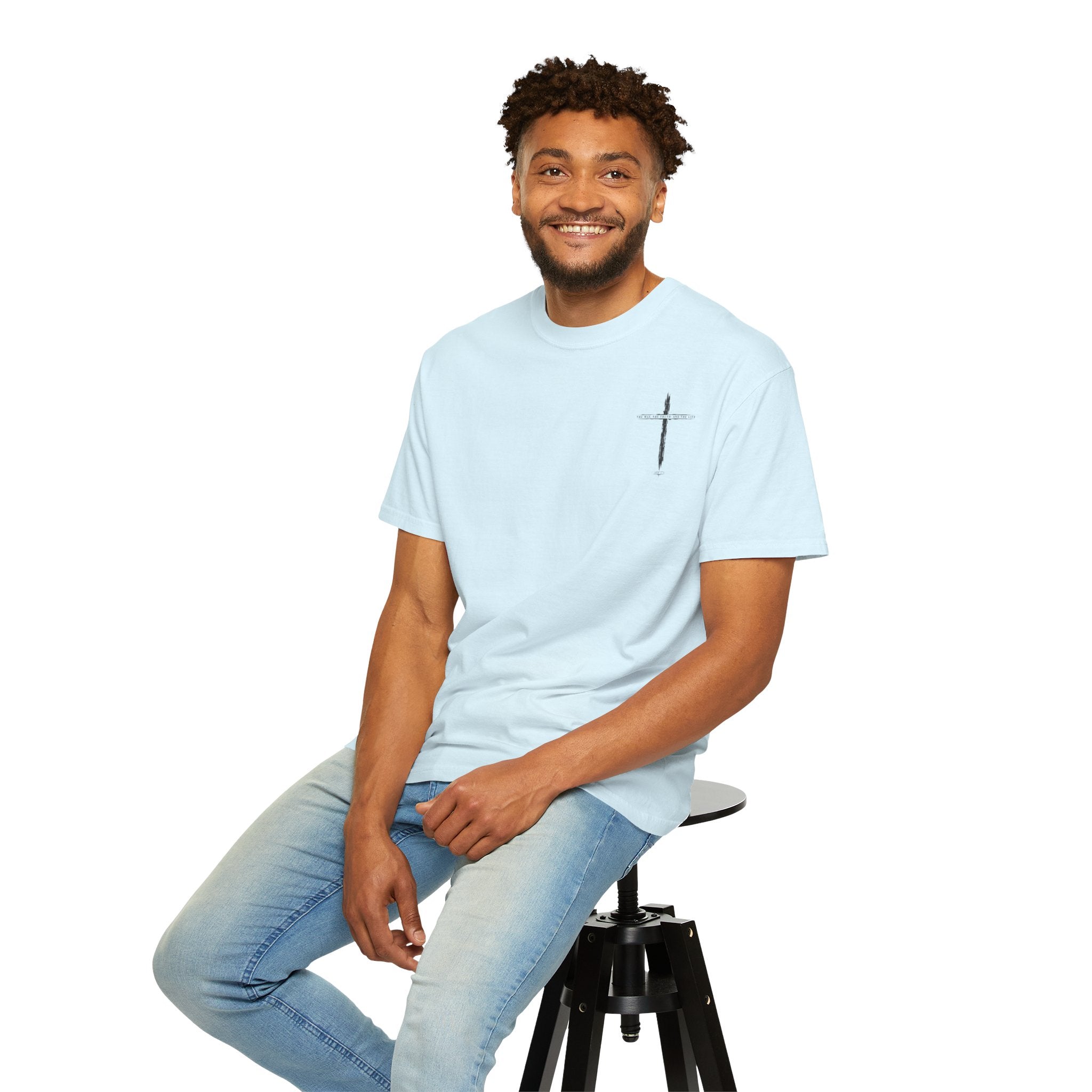 Christian Cross T-Shirt — 'The Way, The Truth, The Life' Religious Tee