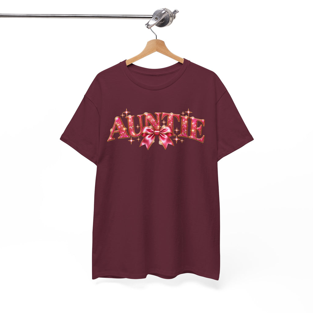 Auntie Graphic T-Shirt | Pink Bow Design