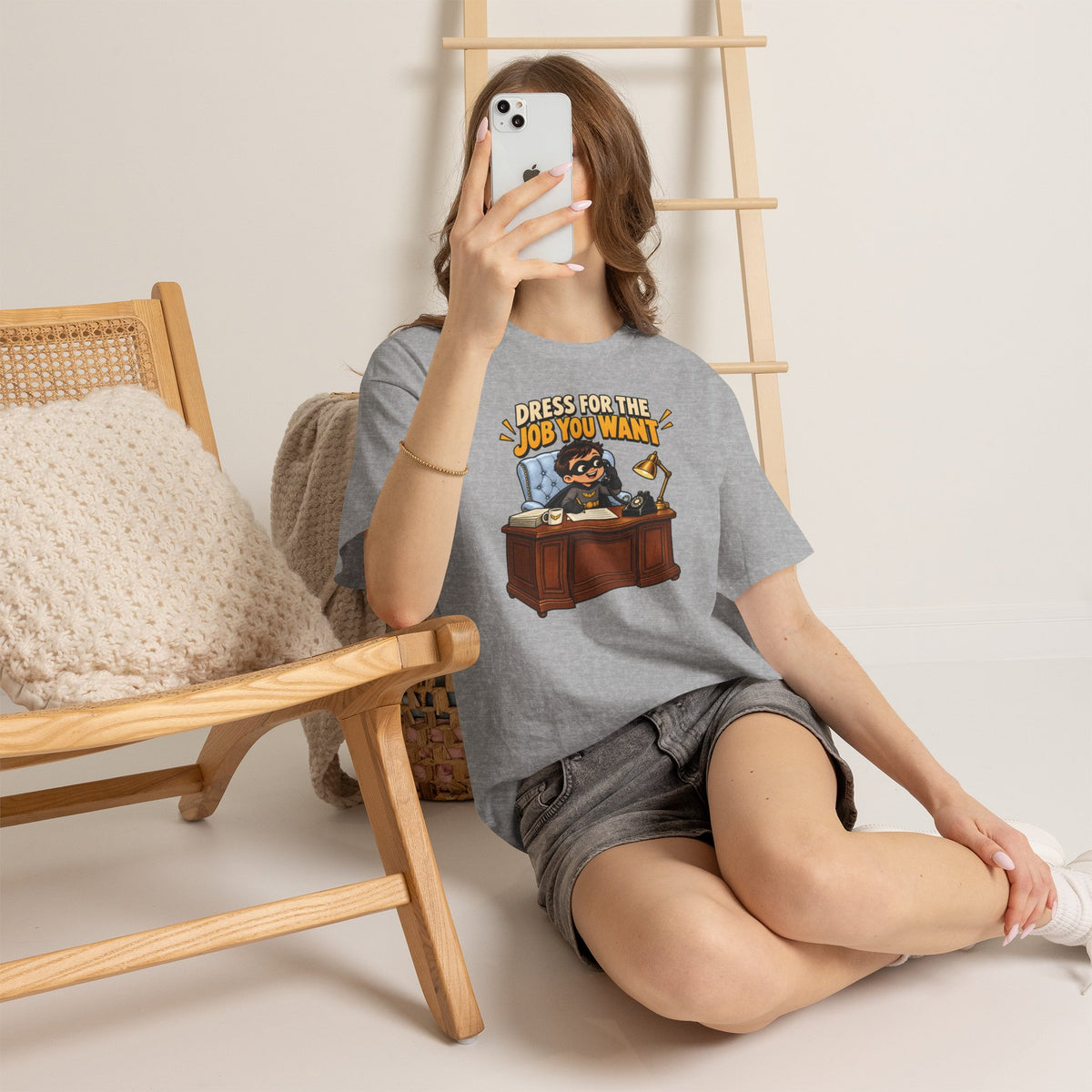 Dress for the Job You Want T-Shirt — Motivational Office Career Tee