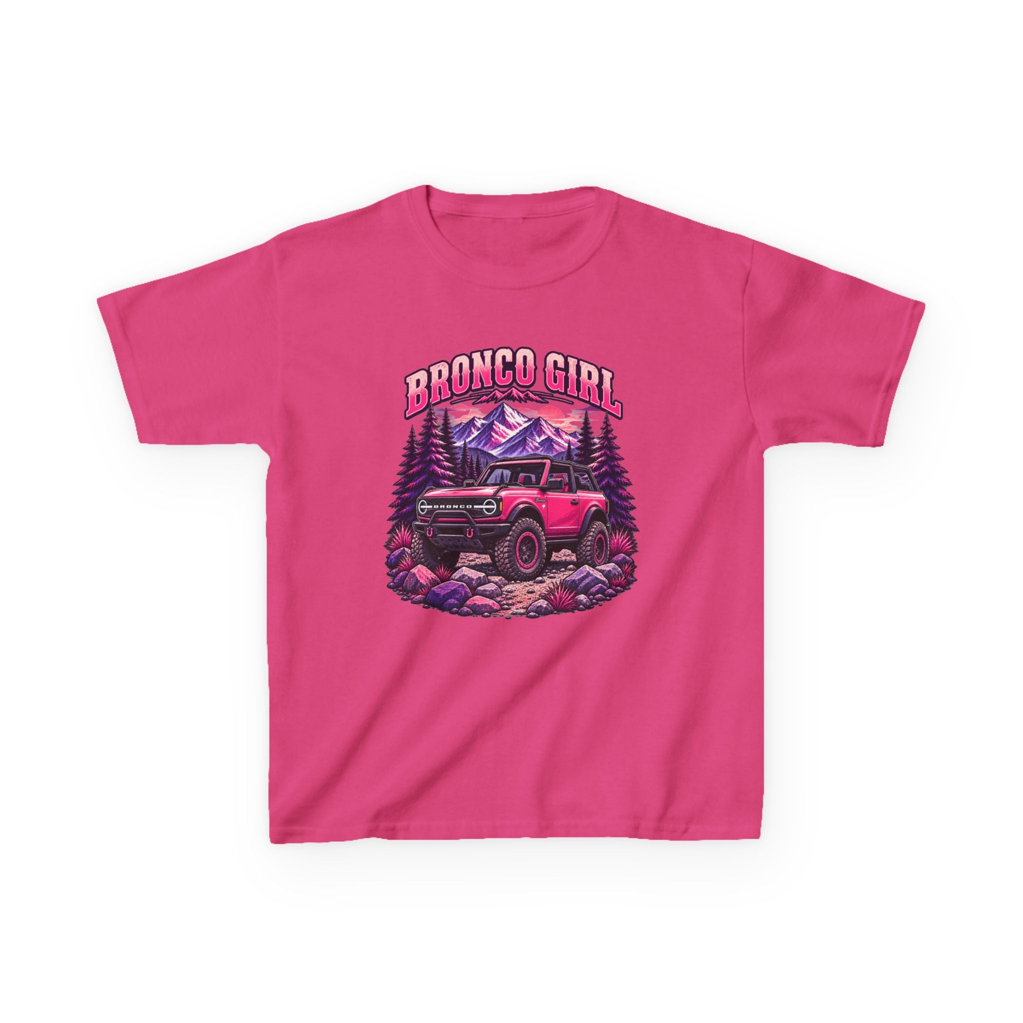 Kids Tee — "Bronco Girl" Off-Road Jeep Graphic