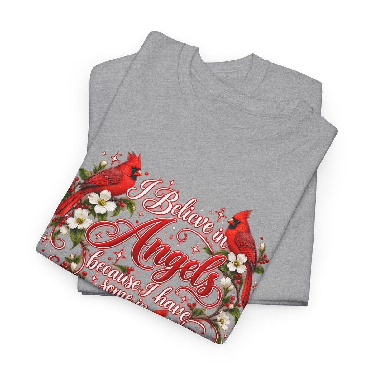 Angels from Heaven Cardinal Christmas T-Shirt