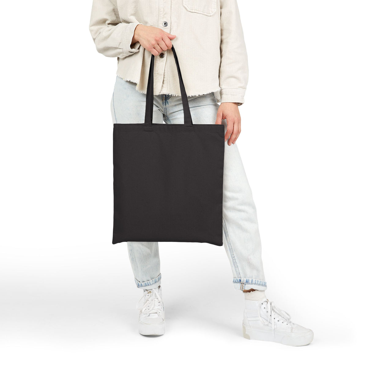Eco Canvas Tote — Colorful Floral Buddha Design