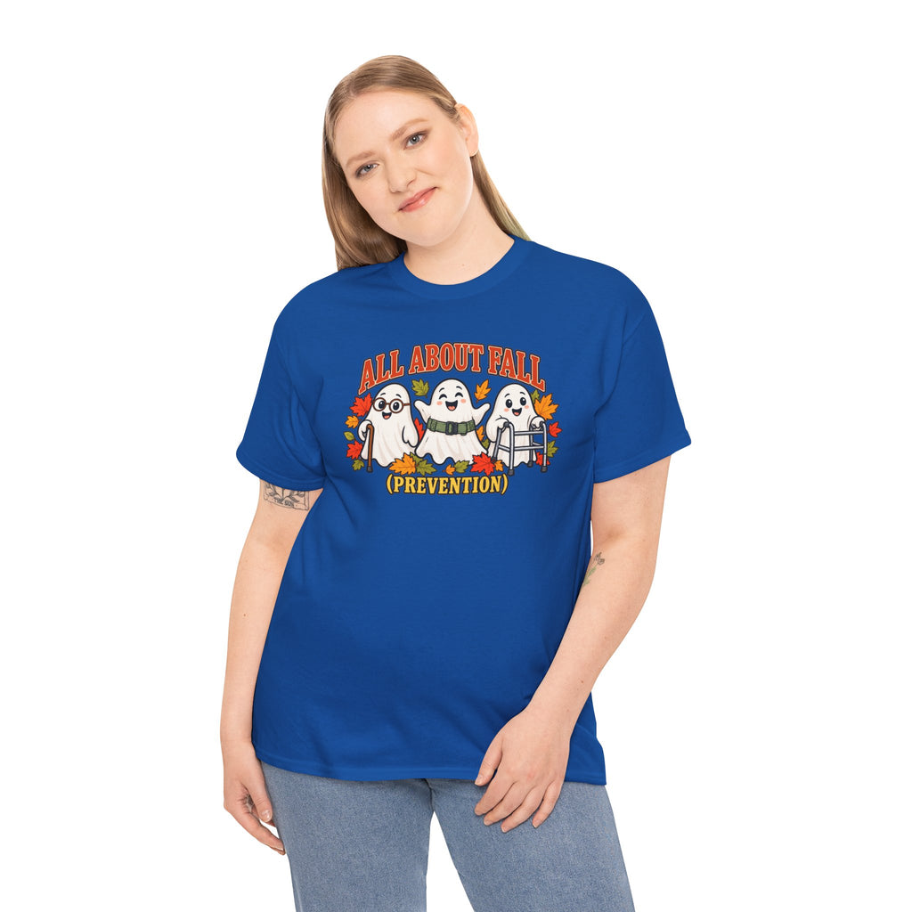 All About Fall (Prevention) Ghost Tee — Cute Halloween Autumn T-Shirt