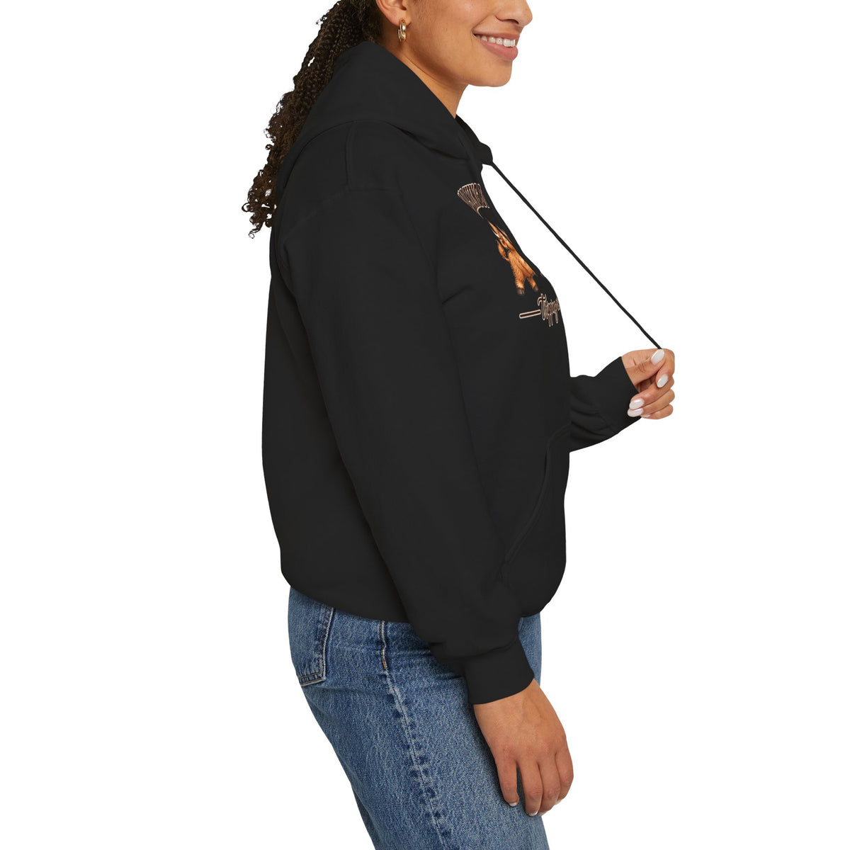 Walking by Faith Christian Highland Cow Hoodie