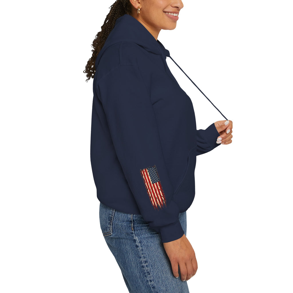 One Nation Under God Patriotic Cross Hoodie