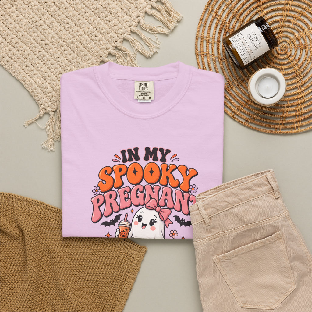 Pregnant Halloween T-Shirt — "In My Spooky Pregnant Era" Cute Ghost Maternity Tee