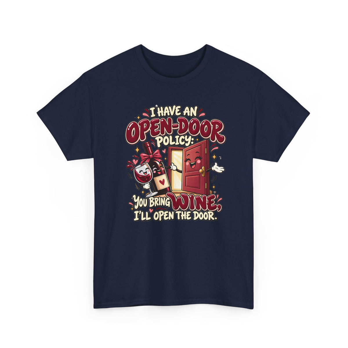 Open-Door Policy Wine Lover T-Shirt