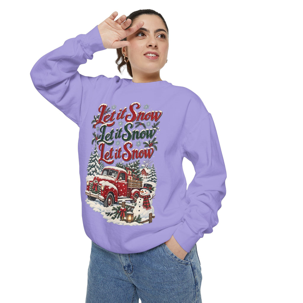 Let It Snow Vintage Truck Sweatshirt