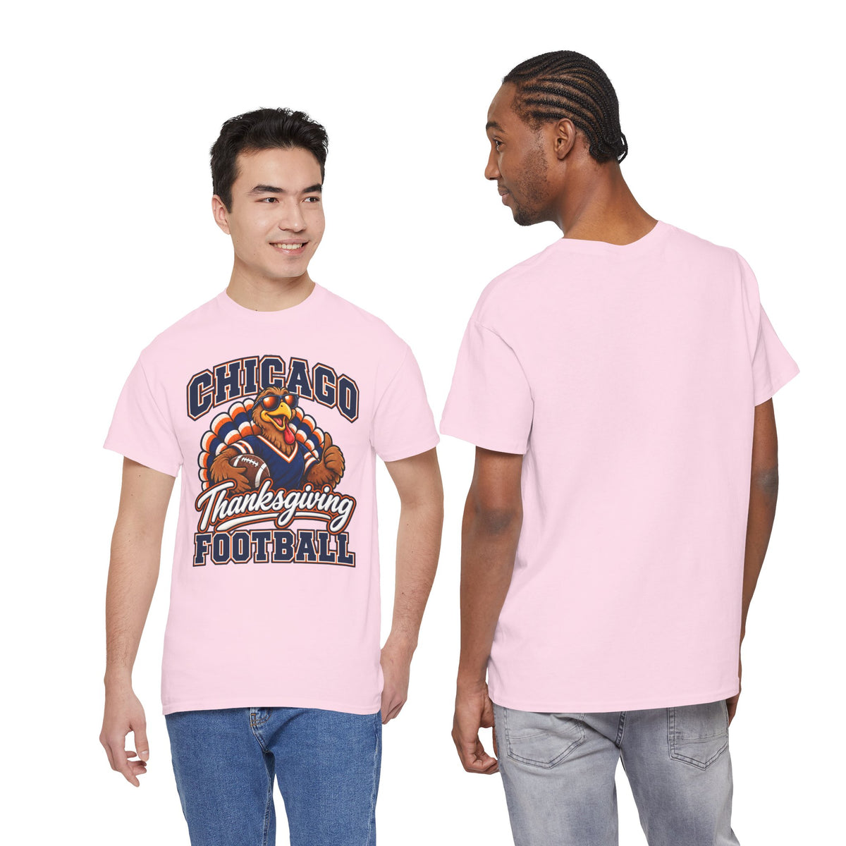 Chicago Thanksgiving Football T-Shirt — Turkey Mascot Game Day Tee