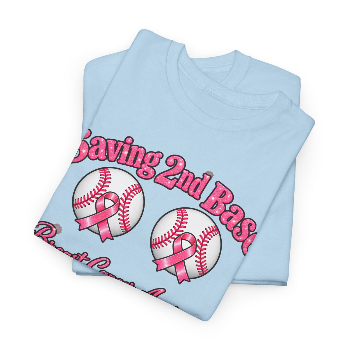 Saving 2nd Base Breast Cancer Awareness T-Shirt