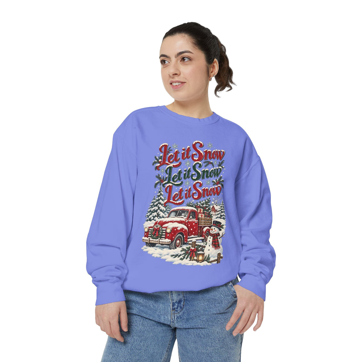 Let It Snow Vintage Truck Sweatshirt