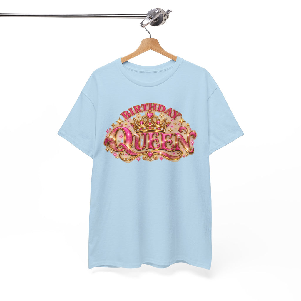 Birthday Queen Graphic T-Shirt | Pink & Gold Crown