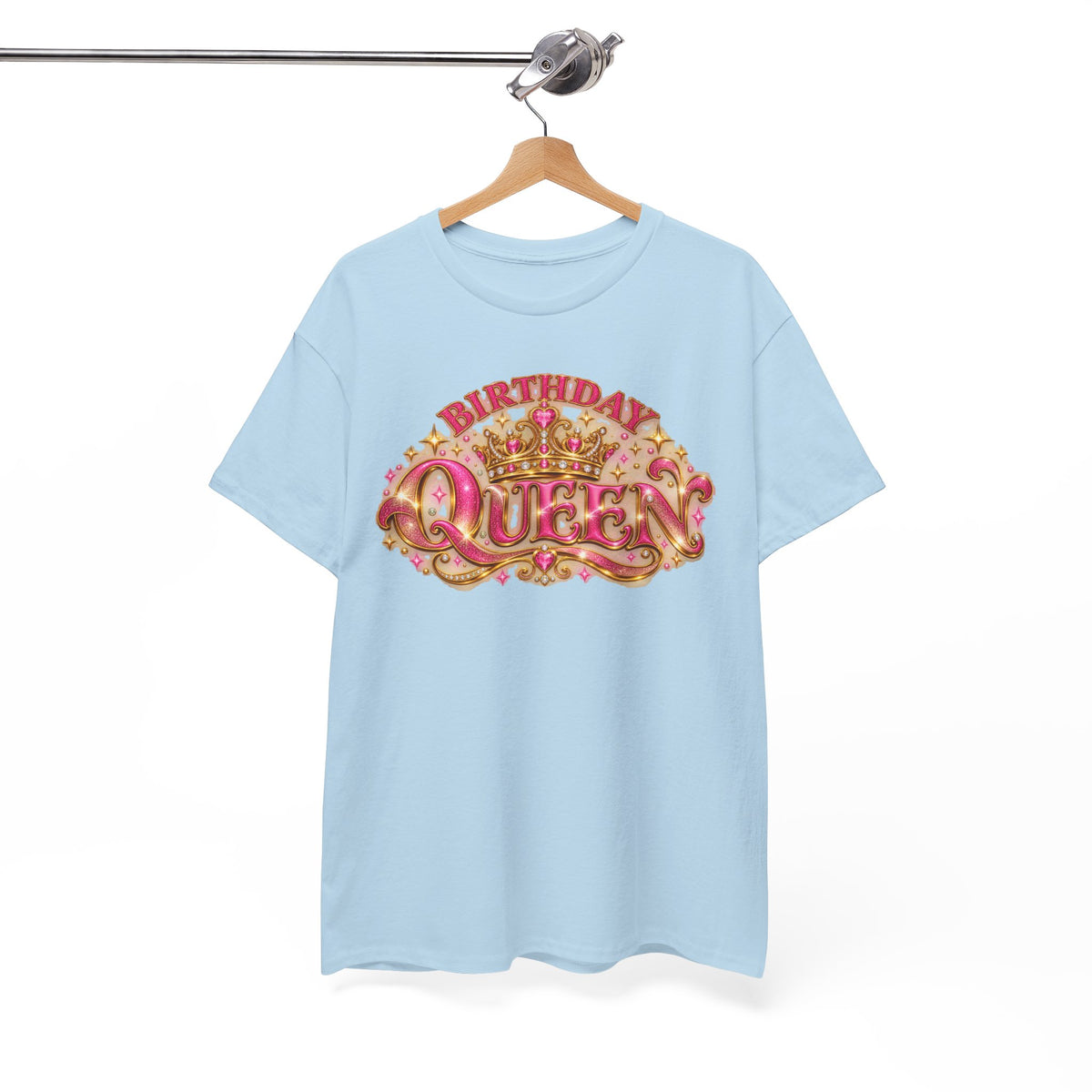 Birthday Queen Graphic T-Shirt | Pink & Gold Crown