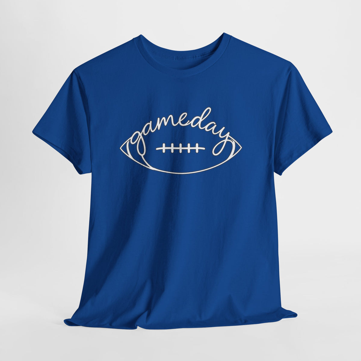 Gameday Football Tee — 'gameday' Script Football Graphic T-Shirt