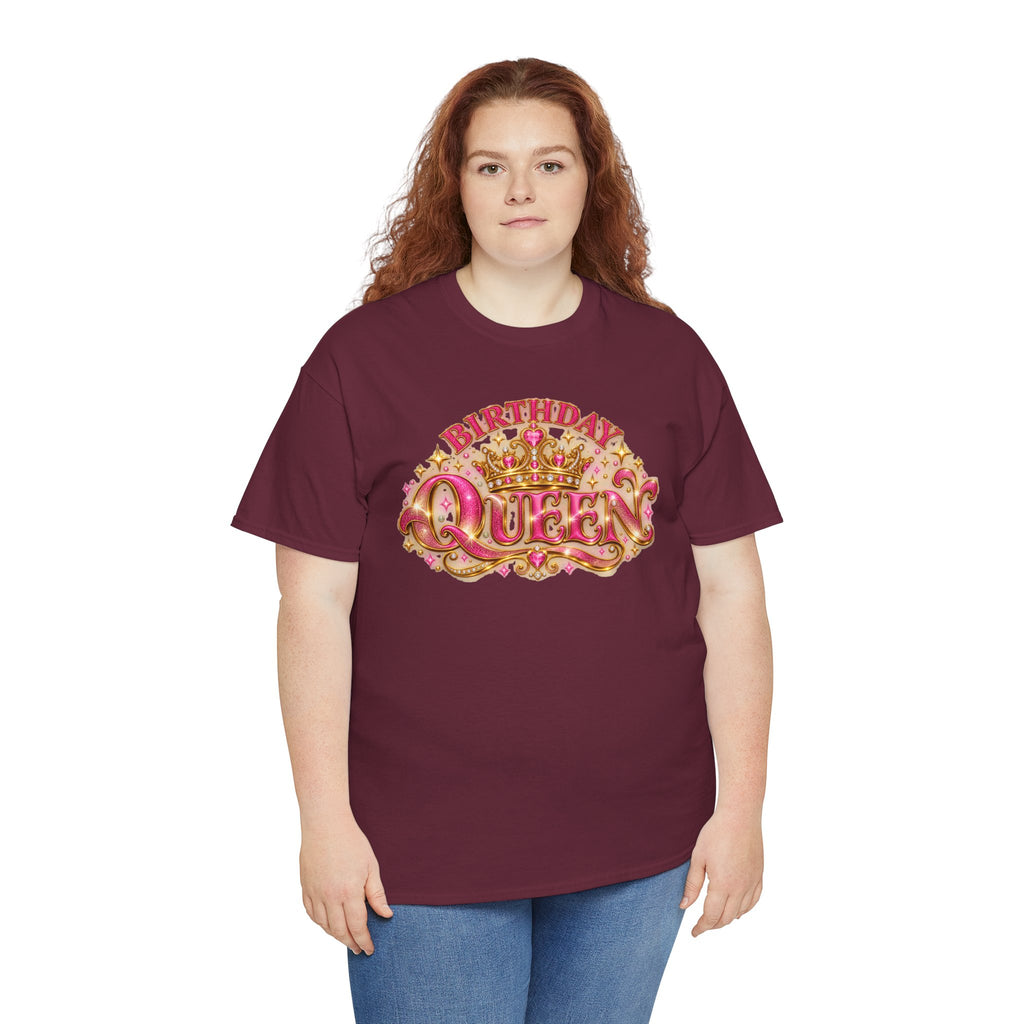 Birthday Queen Graphic T-Shirt | Pink & Gold Crown