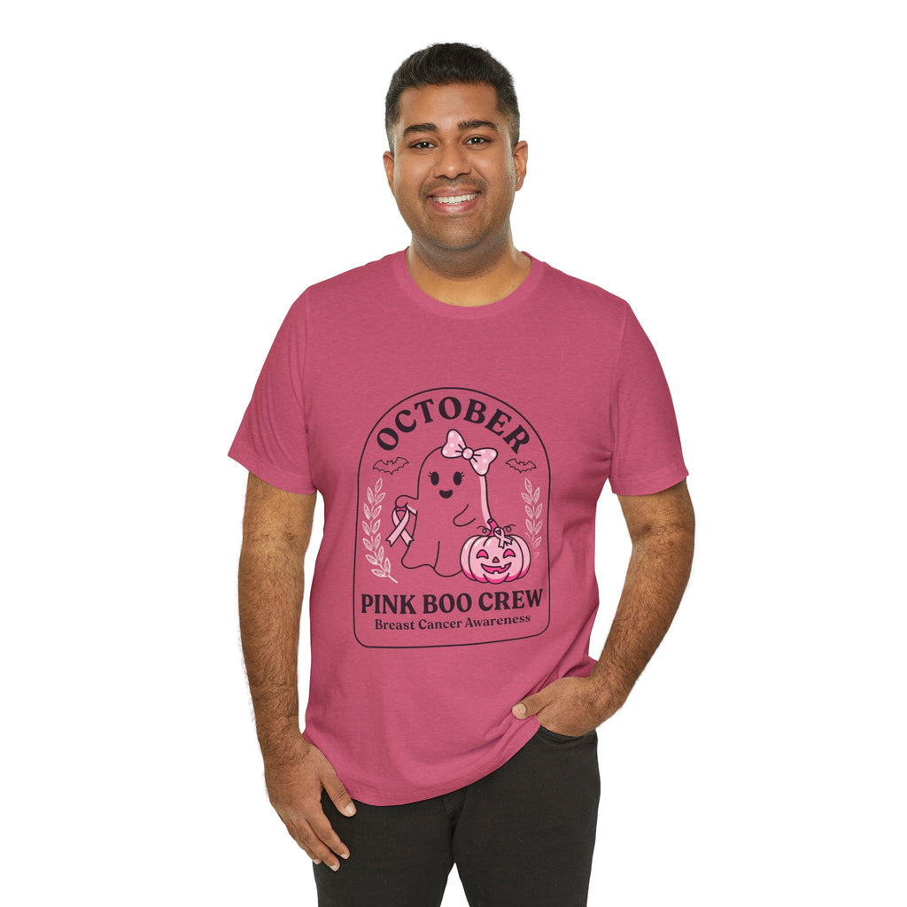 October Pink Boo Crew Tee — Breast Cancer Awareness Ghost T-Shirt