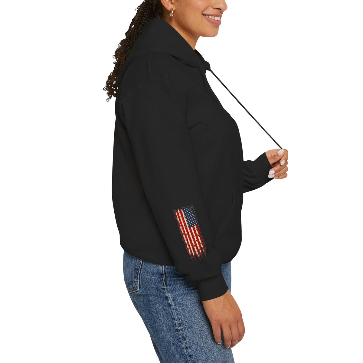 One Nation Under God Patriotic Cross Hoodie