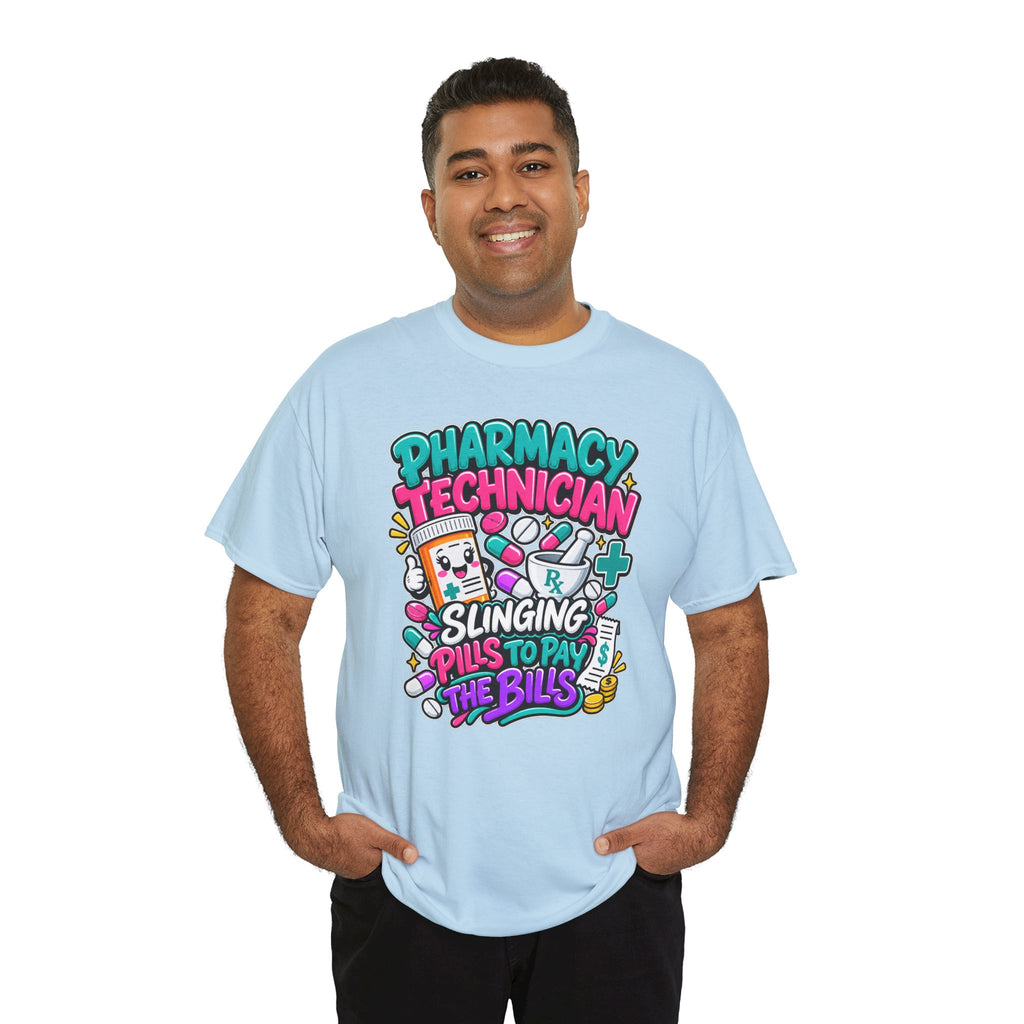 Pharmacy Technician T‑Shirt — "Slinging Pills to Pay the Bills" Graphic Tee