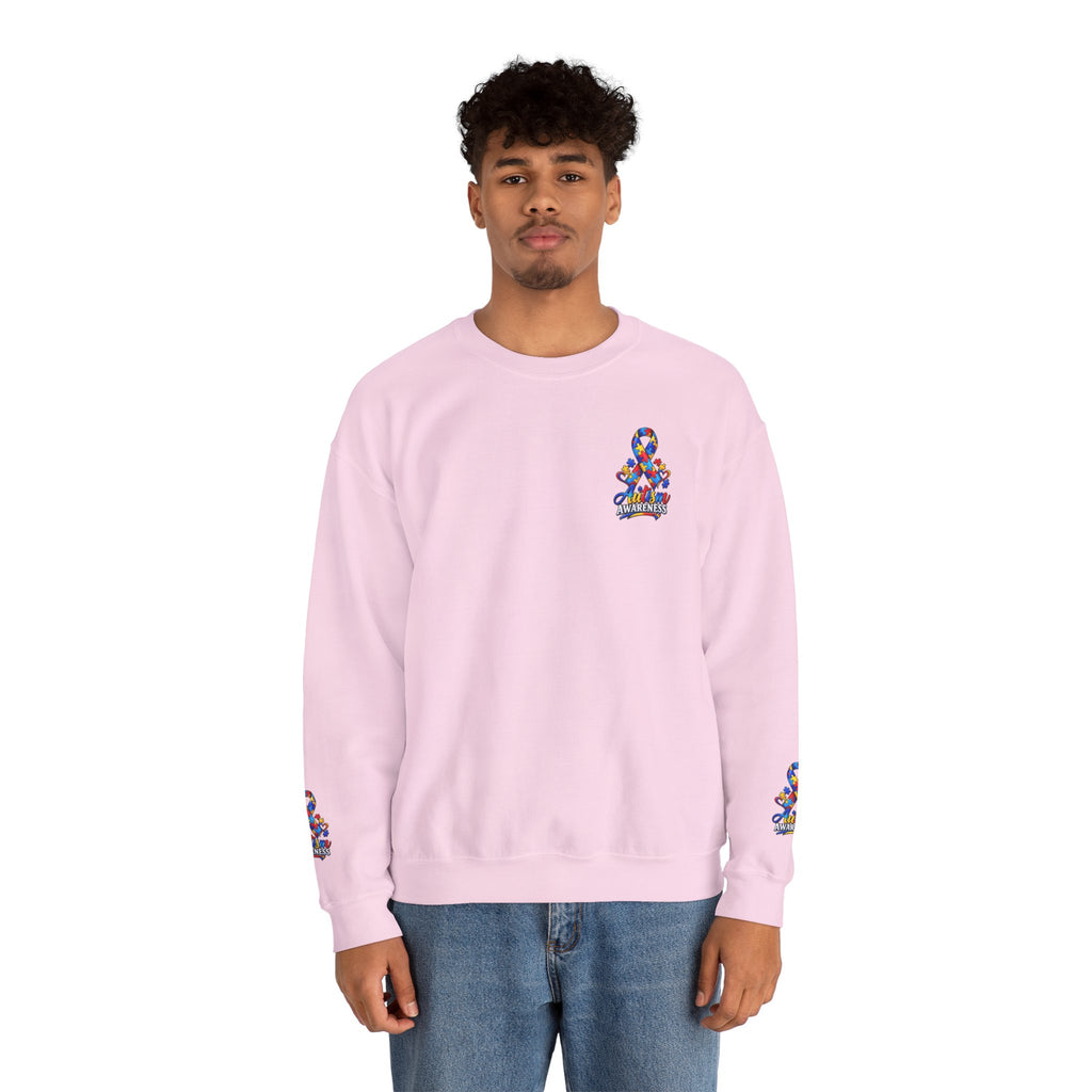 Autism Awareness Crewneck Sweatshirt — Color Outside the Lines Design