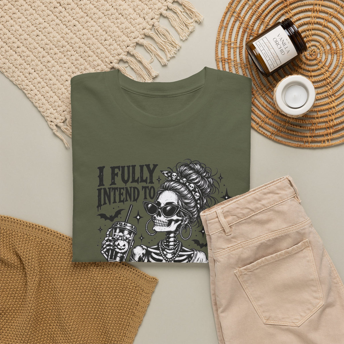 Haunted List Tee — "I Fully Intend to Haunt People When I Die" Graphic T-Shirt