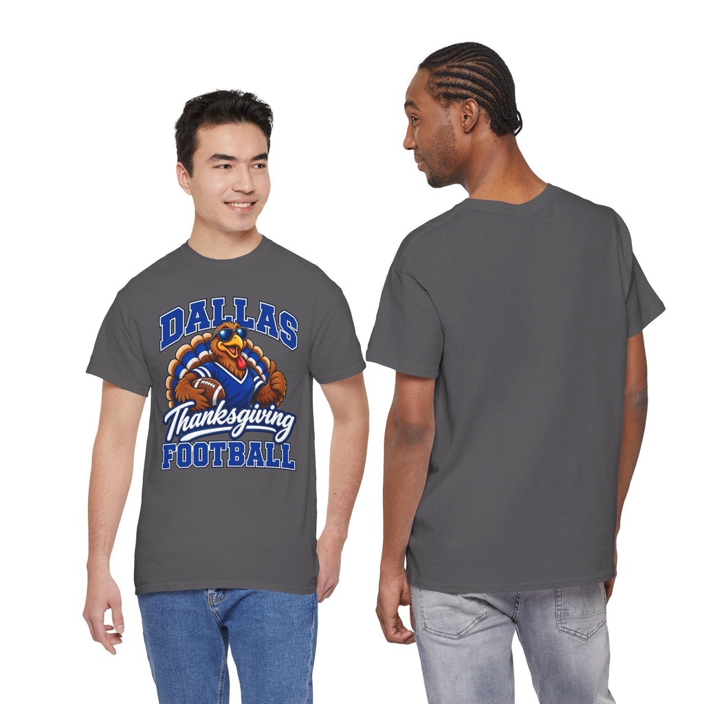 Dallas Thanksgiving Football T-Shirt — Turkey Mascot Game Day Tee