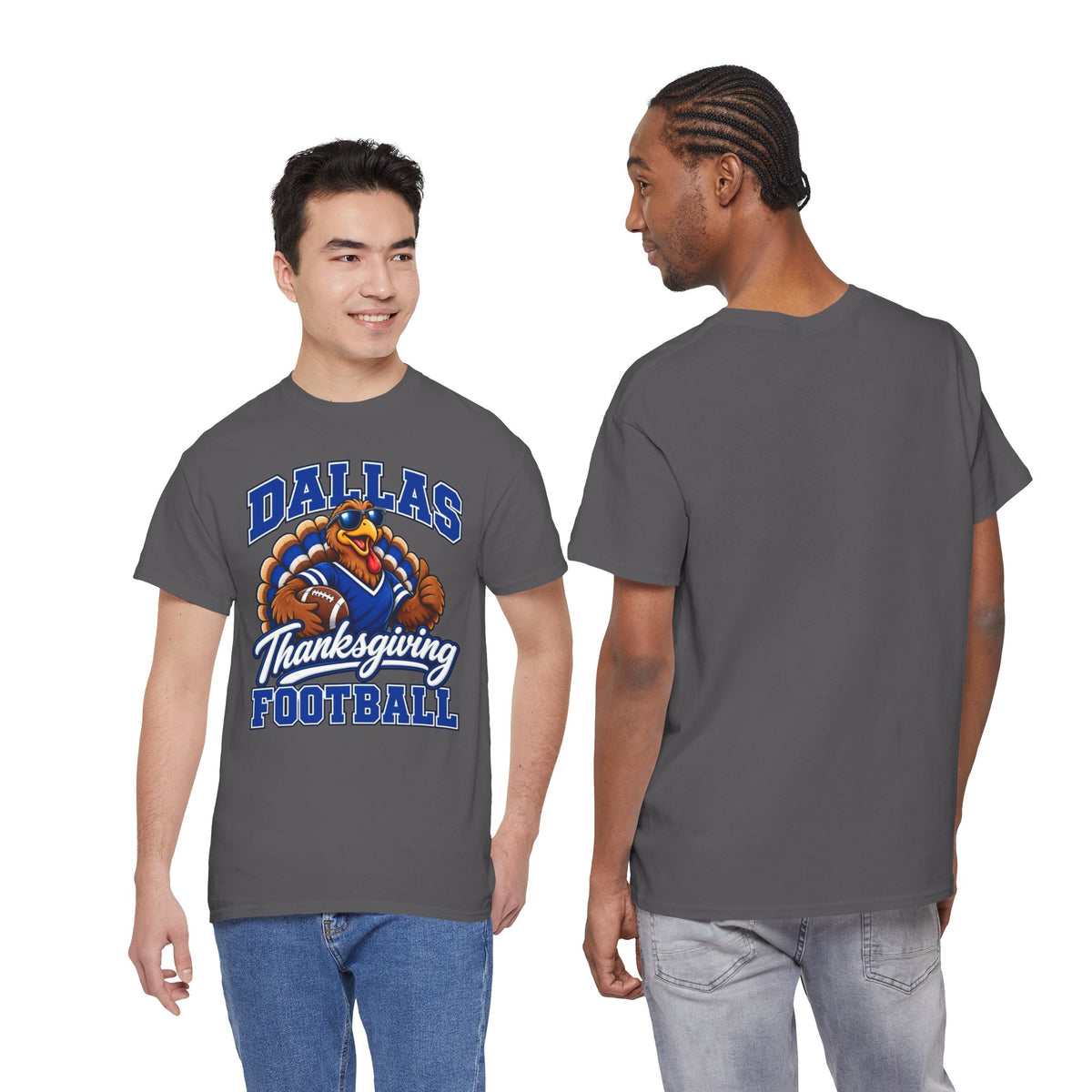 Dallas Thanksgiving Football T-Shirt — Turkey Mascot Game Day Tee