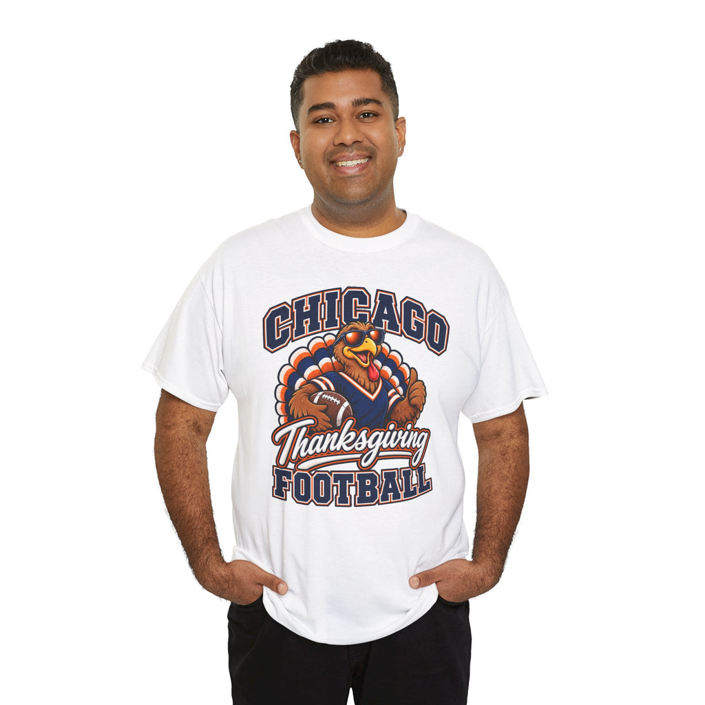 Chicago Thanksgiving Football T-Shirt — Turkey Mascot Game Day Tee