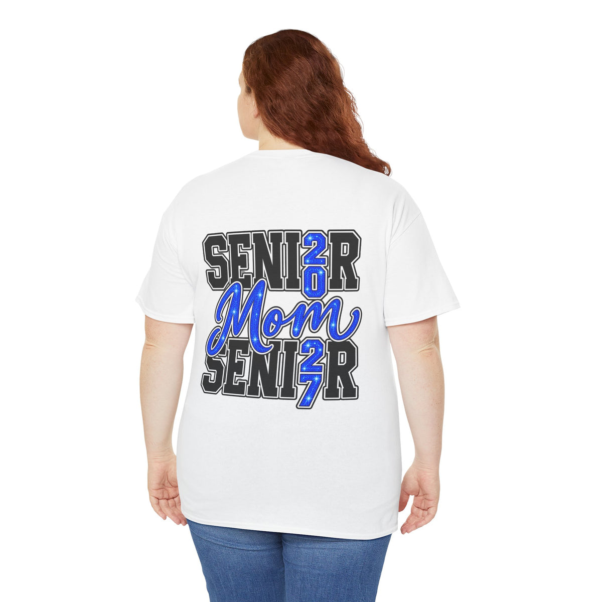 Senior Mom 2027 T-Shirt — Back Print Proud Senior Parent Tee