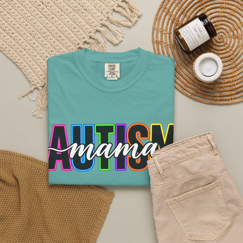 Autism Mama T-Shirt — Colorful Pride Support Tee for Moms