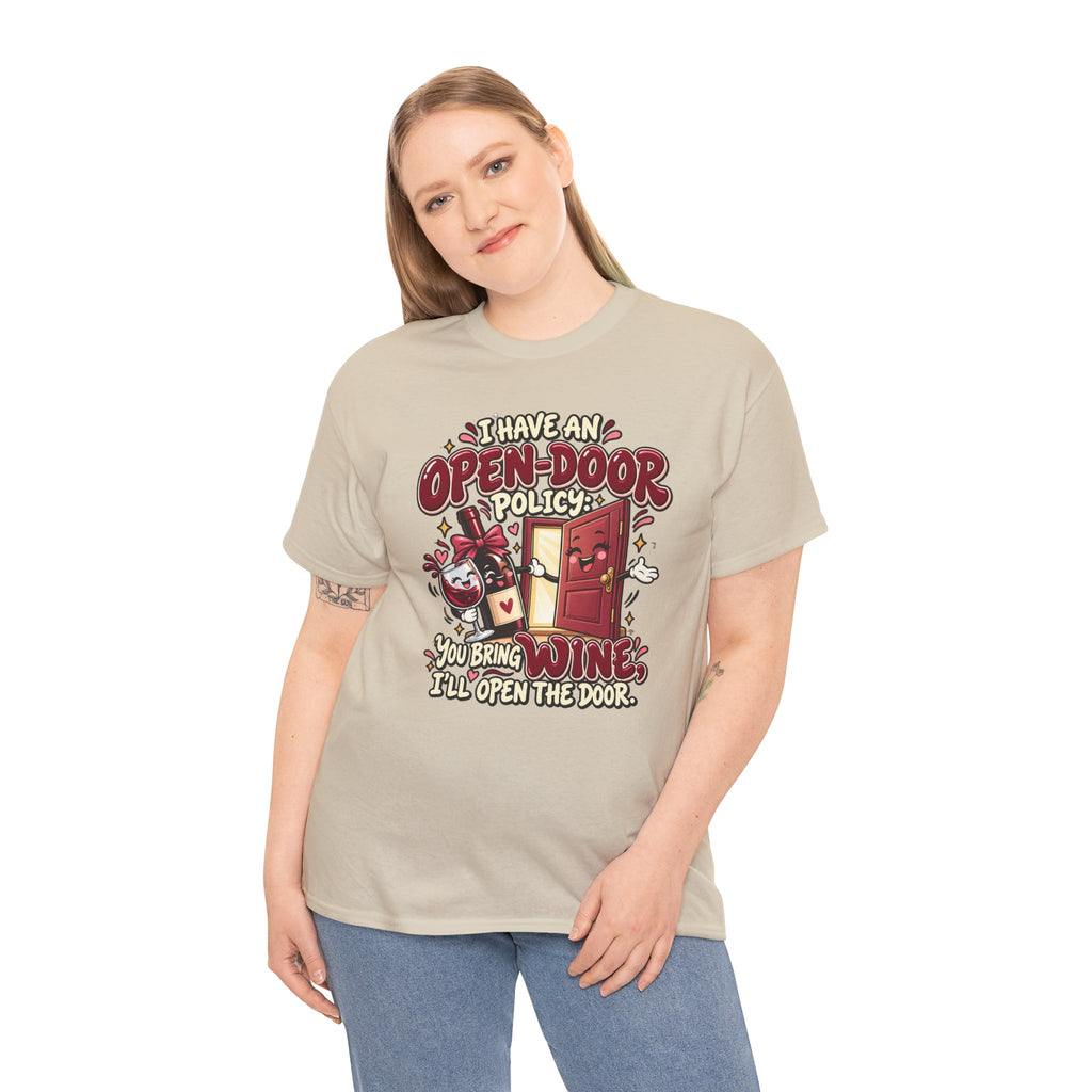 Open-Door Policy Wine Lover T-Shirt