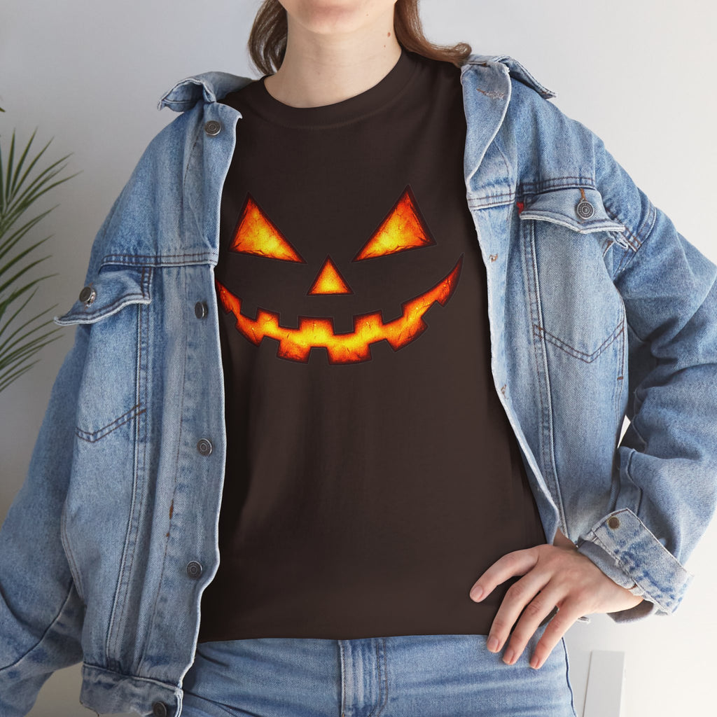 Jack-O'-Lantern Pumpkin Scary Face T-Shirt — Halloween Horror Costume Tee